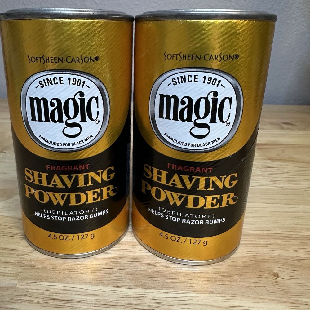 Gold Soft Sheen Carson Magic Shaving Powder 2 Cans 4.5 oz each